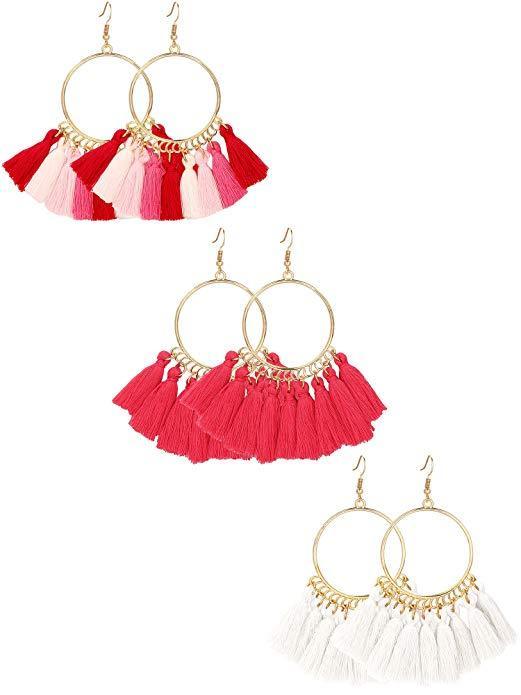 Tassel Hoop Earrings For Women Ichimoku