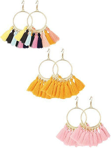 Tassel Hoop Earrings For Women Ichimoku